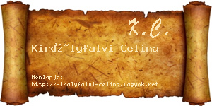 Királyfalvi Celina névjegykártya